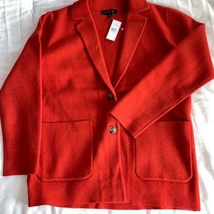 Ann Taylor sweater blazer in burnt orange